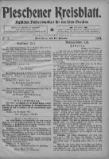 Pleschener Kreisblatt: Amtliches Publicationsblatt fuer den Kreis Pleschen 1904.02.10 Jg.52 Nr12