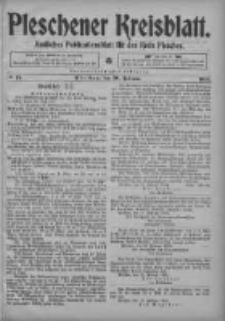 Pleschener Kreisblatt: Amtliches Publicationsblatt fuer den Kreis Pleschen 1904.02.20 Jg.52 Nr15