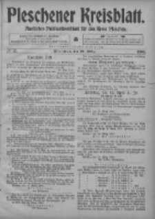 Pleschener Kreisblatt: Amtliches Publicationsblatt fuer den Kreis Pleschen 1904.03.26 Jg.52 Nr25
