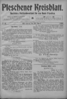 Pleschener Kreisblatt: Amtliches Publicationsblatt fuer den Kreis Pleschen 1904.04.20 Jg.52 Nr32