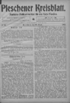 Pleschener Kreisblatt: Amtliches Publicationsblatt fuer den Kreis Pleschen 1904.04.27 Jg.52 Nr34