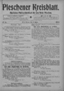 Pleschener Kreisblatt: Amtliches Publicationsblatt fuer den Kreis Pleschen 1904.06.04 Jg.52 Nr45