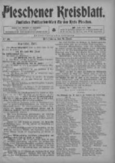 Pleschener Kreisblatt: Amtliches Publicationsblatt fuer den Kreis Pleschen 1904.06.08 Jg.52 Nr46