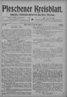 Pleschener Kreisblatt: Amtliches Publicationsblatt fuer den Kreis Pleschen 1904.06.18 Jg.52 Nr49