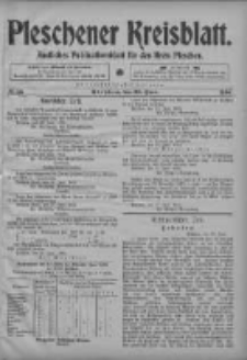 Pleschener Kreisblatt: Amtliches Publicationsblatt fuer den Kreis Pleschen 1904.06.29 Jg.52 Nr52