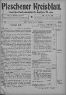 Pleschener Kreisblatt: Amtliches Publicationsblatt fuer den Kreis Pleschen 1904.08.06 Jg.52 Nr63