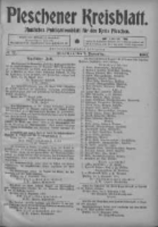 Pleschener Kreisblatt: Amtliches Publicationsblatt fuer den Kreis Pleschen 1904.09.07 Jg.52 Nr72