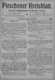 Pleschener Kreisblatt: Amtliches Publicationsblatt fuer den Kreis Pleschen 1904.09.24 Jg.52 Nr77