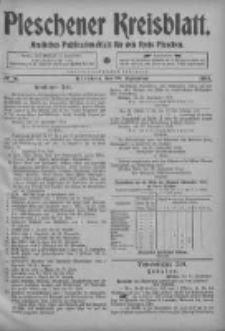 Pleschener Kreisblatt: Amtliches Publicationsblatt fuer den Kreis Pleschen 1904.09.28 Jg.52 Nr78