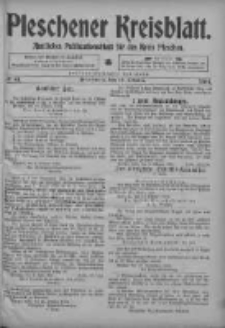 Pleschener Kreisblatt: Amtliches Publicationsblatt fuer den Kreis Pleschen 1904.10.15 Jg.52 Nr83