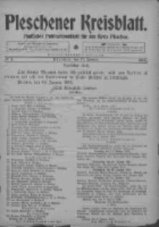 Pleschener Kreisblatt: Amtliches Publicationsblatt fuer den Kreis Pleschen 1905.01.11 Jg.53 Nr3