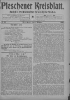 Pleschener Kreisblatt: Amtliches Publicationsblatt fuer den Kreis Pleschen 1905.02.08 Jg.53 Nr11