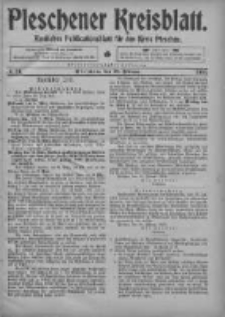Pleschener Kreisblatt: Amtliches Publicationsblatt fuer den Kreis Pleschen 1905.02.18 Jg.53 Nr14