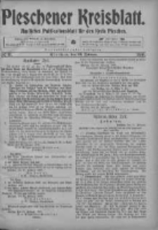 Pleschener Kreisblatt: Amtliches Publicationsblatt fuer den Kreis Pleschen 1905.02.22 Jg.53 Nr15