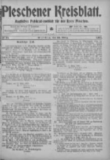Pleschener Kreisblatt: Amtliches Publicationsblatt fuer den Kreis Pleschen 1905.03.22 Jg.53 Nr23