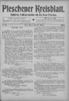 Pleschener Kreisblatt: Amtliches Publicationsblatt fuer den Kreis Pleschen 1905.03.29 Jg.53 Nr25