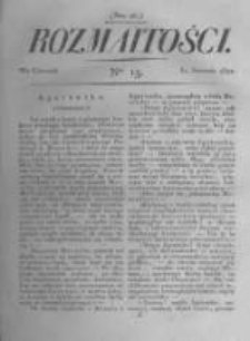 Rozmaitości. Pismo Dodatkowe do Gazety Lwowskiej. 1822 R.2 nr13