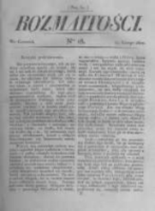 Rozmaitości. Pismo Dodatkowe do Gazety Lwowskiej. 1822 R.2 nr18