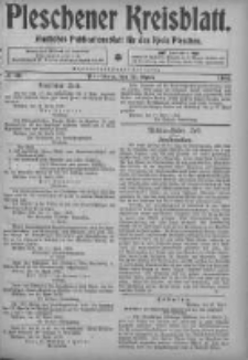 Pleschener Kreisblatt: Amtliches Publicationsblatt fuer den Kreis Pleschen 1905.04.15 Jg.53 Nr30