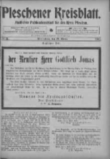 Pleschener Kreisblatt: Amtliches Publicationsblatt fuer den Kreis Pleschen 1905.04.19 Jg.53 Nr31