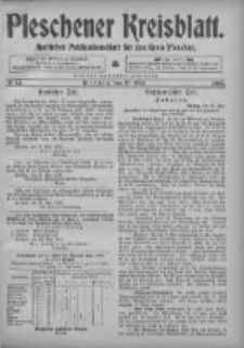 Pleschener Kreisblatt: Amtliches Publicationsblatt fuer den Kreis Pleschen 1905.05.27 Jg.53 Nr42