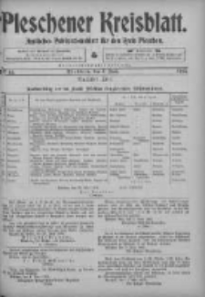 Pleschener Kreisblatt: Amtliches Publicationsblatt fuer den Kreis Pleschen 1905.06.07 Jg.53 Nr45