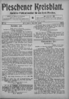 Pleschener Kreisblatt: Amtliches Publicationsblatt fuer den Kreis Pleschen 1905.06.28 Jg.53 Nr51
