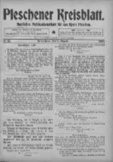 Pleschener Kreisblatt: Amtliches Publicationsblatt fuer den Kreis Pleschen 1905.08.05 Jg.53 Nr62