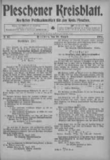 Pleschener Kreisblatt: Amtliches Publicationsblatt fuer den Kreis Pleschen 1905.08.23 Jg.53 Nr67