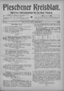 Pleschener Kreisblatt: Amtliches Publicationsblatt fuer den Kreis Pleschen 1905.09.02 Jg.53 Nr70