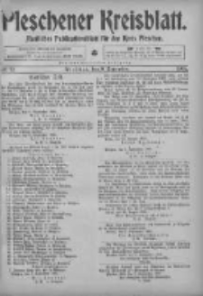 Pleschener Kreisblatt: Amtliches Publicationsblatt fuer den Kreis Pleschen 1905.09.09 Jg.53 Nr72