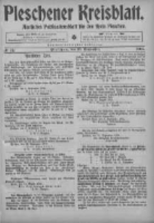 Pleschener Kreisblatt: Amtliches Publicationsblatt fuer den Kreis Pleschen 1905.09.13 Jg.53 Nr73