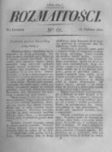 Rozmaitości. Pismo Dodatkowe do Gazety Lwowskiej. 1822 R.2 nr67