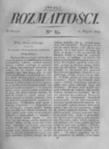 Rozmaitości. Pismo Dodatkowe do Gazety Lwowskiej. 1822 R.2 nr89