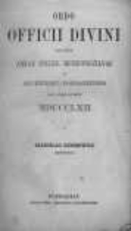 Ordo Officii Divini ad Usum Almae Eccles. Metropolitanae et Archidioec. Posnaniensis Pro Anno Domini MDCCCLXII...