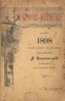 Kalendarz myśliwski ilustrowany na rok 1898