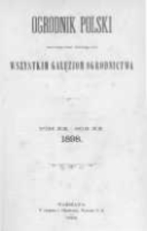 Ogrodnik Polski. 1898 R.20 nr1