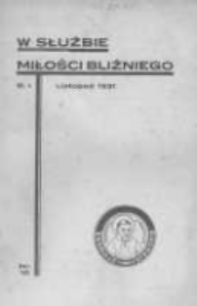 W Służbie Miłości Bliźniego. 1931 R.1 nr10