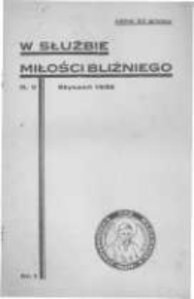 W Służbie Miłości Bliźniego. 1935 R.5 nr1