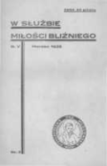 W Służbie Miłości Bliźniego. 1935 R.5 nr3