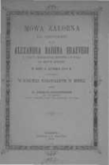 Mowa żałobna na pogrzebie ś.p. Alexandra Barona Graevego b. Radzcy Generalnego Ziemstwa i b. posła na Sejm w Berlinie w dniu 3. lutego 1883 r. powiedziana w Kościele Parafialnym w Borku przez ks. Floryana Stablewskiego