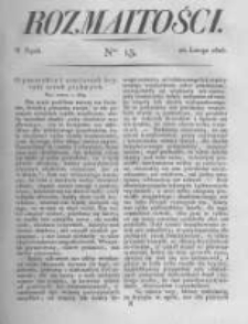 Rozmaitości. Pismo Dodatkowe do Gazety Lwowskiej. 1823 R.3 nr13
