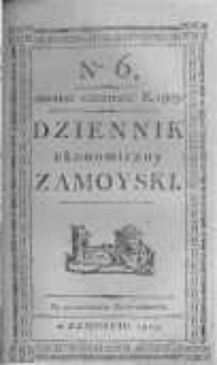 Dziennik Ekonomiczny Zamoyski. 1803 nr6