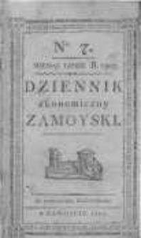 Dziennik Ekonomiczny Zamoyski. 1803 nr7