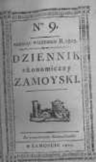 Dziennik Ekonomiczny Zamoyski. 1803 nr9