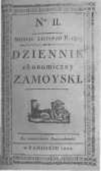 Dziennik Ekonomiczny Zamoyski. 1803 nr11