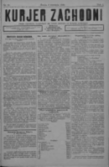 Kurjer Zachodni: pismo narodowe, bezpartyjne dla rodzin polskich na kresach zachodnich 1926.09.08 R.2 Nr72