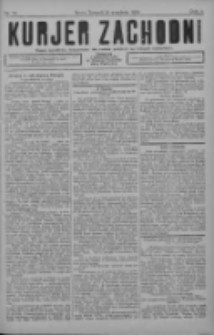 Kurjer Zachodni: pismo narodowe, bezpartyjne dla rodzin polskich na kresach zachodnich 1926.09.29 R.2 Nr78