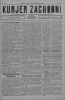 Kurjer Zachodni: pismo narodowe, bezpartyjne dla rodzin polskich na kresach zachodnich 1926.10.30 R.2 Nr87