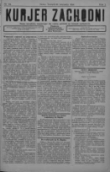 Kurjer Zachodni: pismo narodowe, bezpartyjne dla rodzin polskich na kresach zachodnich 1926.11.20 R.2 Nr93